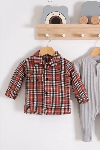 Bebeğin 50 Tonu Baby boy woody shirt buttoned jumpsuit 2-piece set 100% Cotton 3 6 9 12 18 months