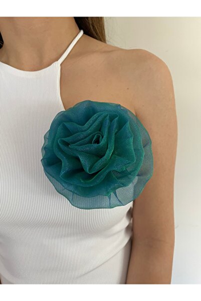 quella atelier Renkli Yaka Broşu Ombreli Parlak Broş 13cm