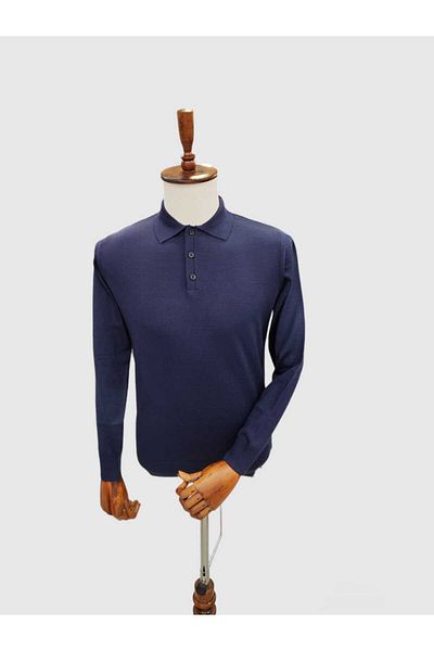 Sarar Navy Blue Polo Neck Ccs Wraps Sweater
