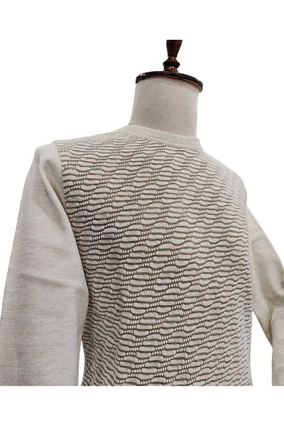 Sarar Patterned O Neck Interview Sweater