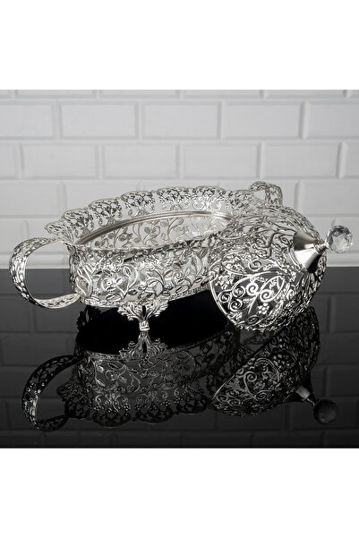 Genel Markalar Roza Oval Gondol Model Şekerlik Kapaklı Sunumluk 40x20x20 Cm