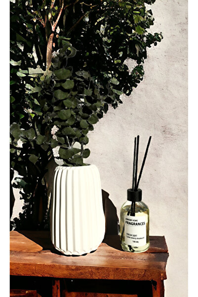 aymumi home Pampas Çiçekli Vazo ve Fresh Soft Oda Kokusu Seti