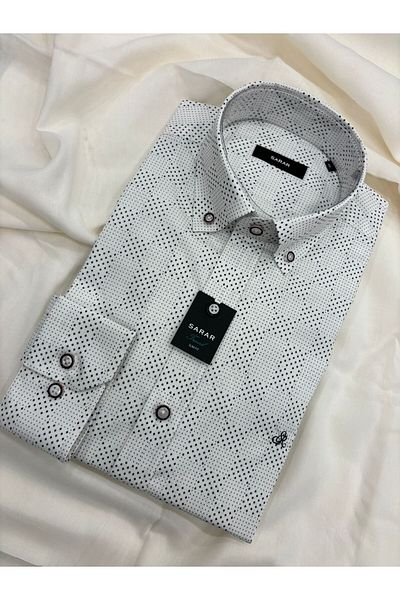 Sarar ΠΟΥΚΑΜΙΣΟ ΥΦΑΣΜΕΝΟ ΚΛΑΣΙΚΟ SLIM FIT
