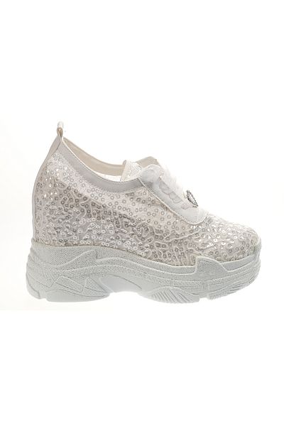 Ayakkabı Tutkusu Stilo ® White Hidden Heels Comfortable Design Bridal Shoes 12cm Hidden Heel Inside