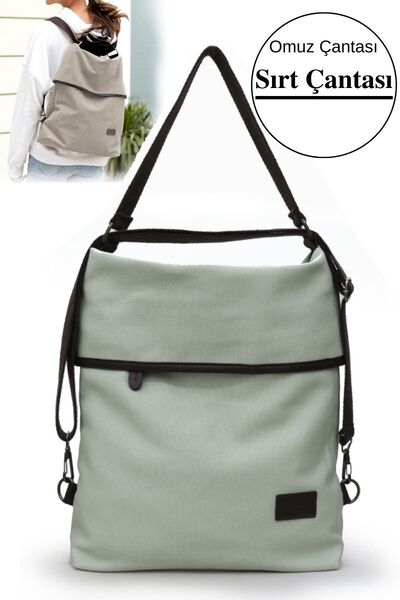 Cappadocia Vintage 3210 Kyra Kadın Su Yeşili Mint Omuz Sırt El  %100 Pamuk Ka...