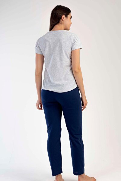 C&City Short Sleeve Pajama Set Snow Melange-441052