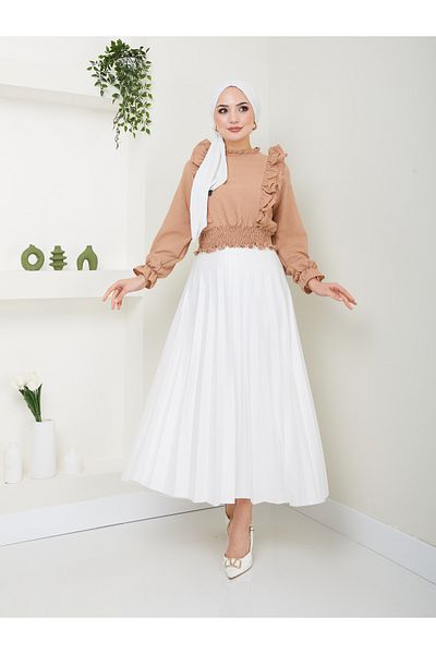 VOLT CLOTHİNG Ayrobin Rüschenbluse für Damen