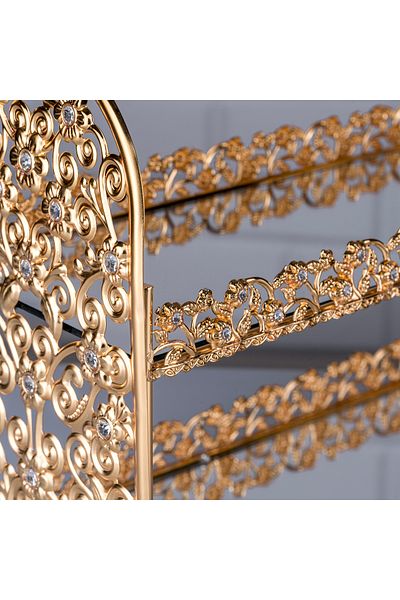 Hinora Διαμαντένια 2 ορόφων Pearl Rack Organizer 14x24x30cm