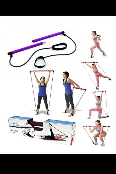 Genel Markalar Squat Pilates Studio Evde Spor Egzersiz Çubuğu Kalça Basen Sıkılaştırıcı Pilates Barı Plates