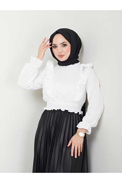 VOLT CLOTHİNG Women's Ayrobin Ruffle Blouse