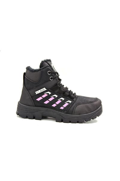 Prego Αδιάβροχες Unisex Μπότες με Γούνα Εσωτερικά Claw ΜΑΥΡΟ ΡΟΖ