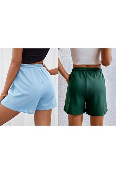 NewCabin Pantaloni scurți din 2 piese cu imprimeu Buttercup și Bubbles, pieptănați, sezon nou