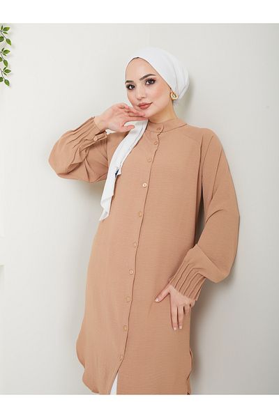 VOLT CLOTHİNG Női Ayrobin bordás maxi hosszúságú tunika