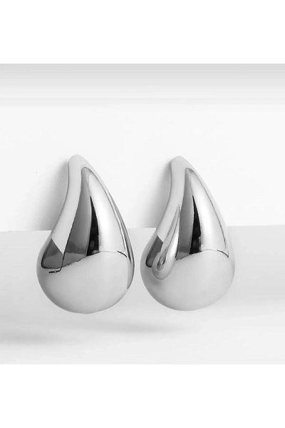 Rachel Silver Drop Model Earrings, Medium Size-3 cm