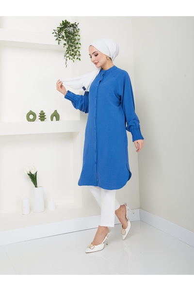 VOLT CLOTHİNG Women's Ayrobin Ribbed Maxi Length Tunic