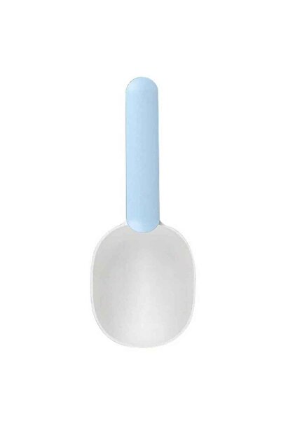 FloriaShopping مجرفة طعام للقطط والكلاب مع مشبك (أبيض-أزرق)