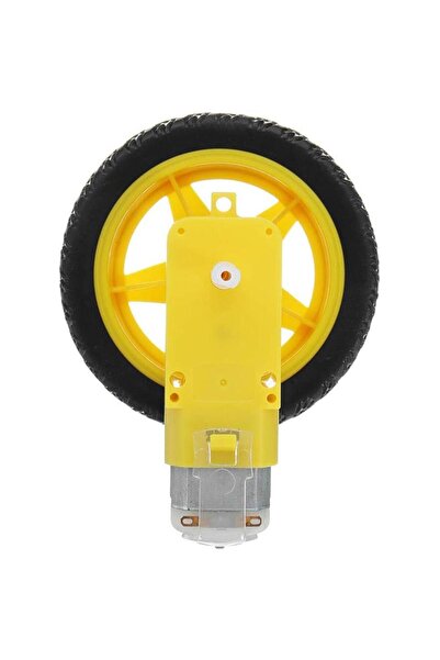 TLS Robotik 5 Adet 3-6V DC 250 RPM Redüktörlü Motor ve Tekerlek Seti