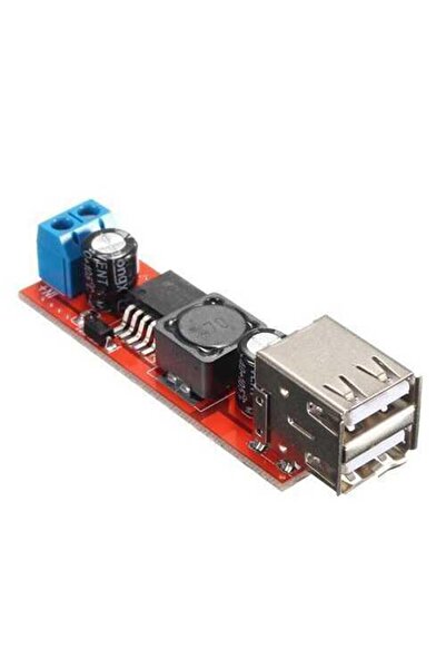 TLS Robotik Çift USB Çıkışlı 9V/12V/24V/36V - 5V 3A Gerilim Azaltıcı Modülü