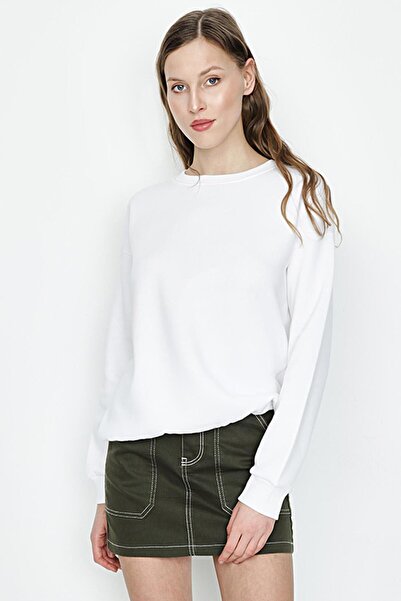 Select Moda Γυναικεία Μίνι φούστα με ραφές χακί αντίθεσης