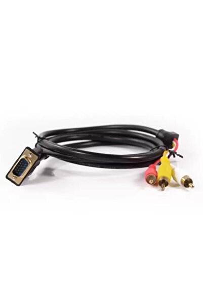 TLS Robotik 1.5M 5FT Erkek HDMI - VGA HD15 + 3RCA Video/Audio AV Dönüştürme K...