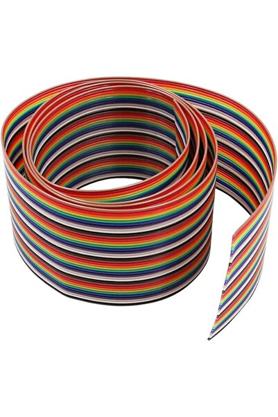 TLS Robotik 40 Pin 1.27mm Renkli Flex Şerit Dupont Kablo (AWG26)