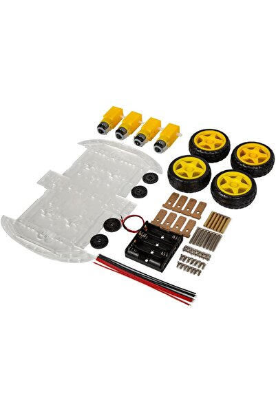 TLS Robotik 4wd Çok Amaçlı Şeffaf Mobil Robot Araba Platformu