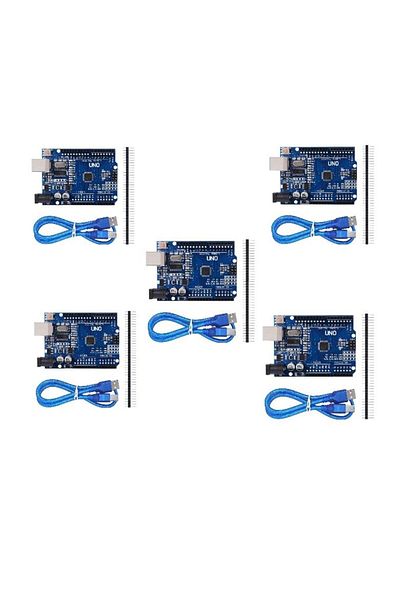 Arduino 5 قطع Uno R3 Clone - كابل USB هدية - (usb Chip Ch340)