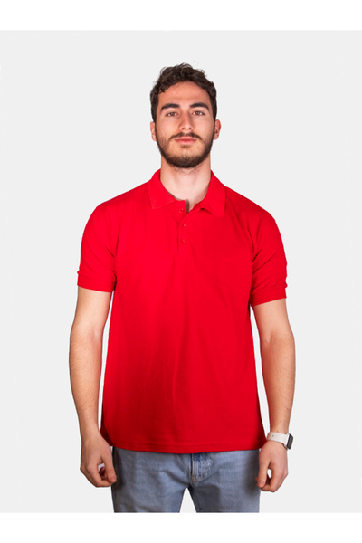 Çapıt Унисекс тениска Lacoste с къс ръкав и поло яка, 100% памук, червена