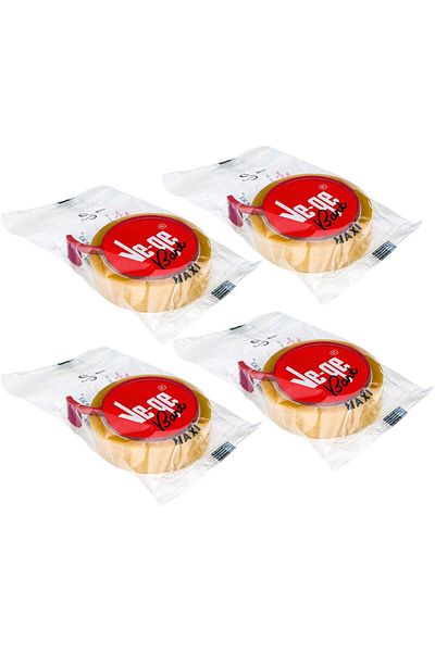 Ve-ge 12x66 Maxi Pack 2-Piece Cellophane Tape with Tape Cutter 4 Pieces
