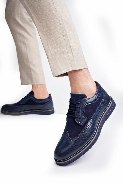 Freemax Ανδρικά παπούτσια Oxford Ανδρικά παπούτσια Oxford Freemax.1118 Navy Blue