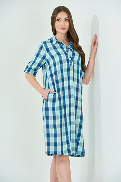 TOLGA SARAÇOĞLU 40333TS ROCHIE FĂRĂ CĂPTUȘEALĂ ÎN CAROȚI, ȚESĂTURĂ DE VISCOSĂ, CU MÂNER ALBASTRU