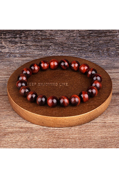 RİTON Sertifikalı Kızıl Kaplan Gözü Taşı Bileklik