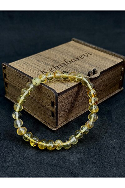 KEHRİBAREVİ EREĞLİ Baltık Damla Kehribar Unisex Kehribar Bileklik Orijinal Sertifikalı