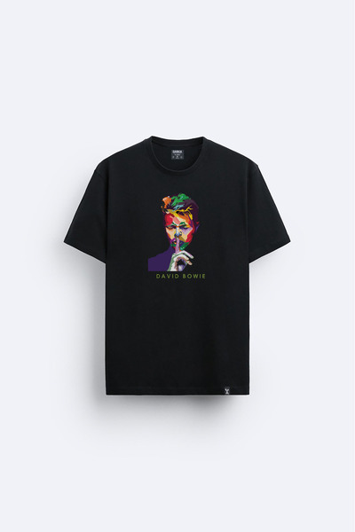 Darkia Tricou unisex imprimat cu design David Bowie