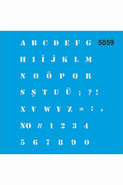 StencilSepeti Letters - Stencil Painting Template 50x50cm - No Refund!