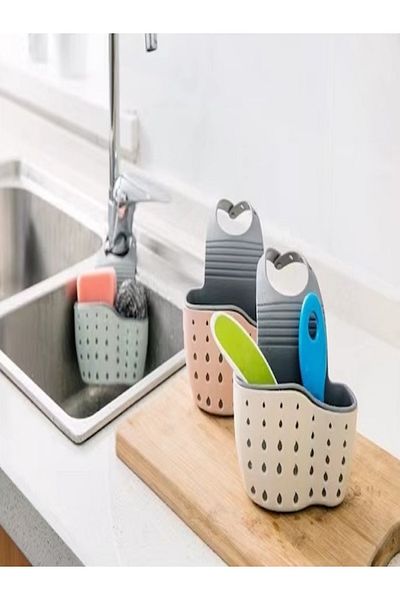 ELSE NIPPON , Adjustable, Mountable Rubber Sink Organizer Hanger, Sponge Holder