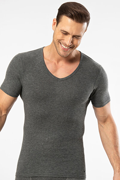Cacharel 1602 Erkek Termal Kısa Kol V Yaka T-shirt