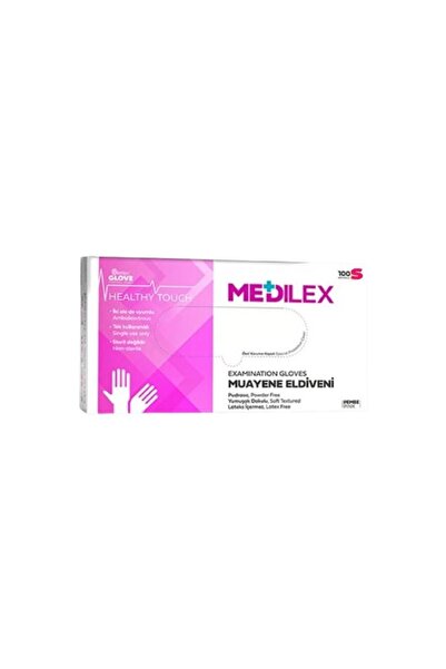 MEDİLEX Reflex Medilex Pembe Renk Pudrasız Muayne Eldiveni S Beden 100 Adet