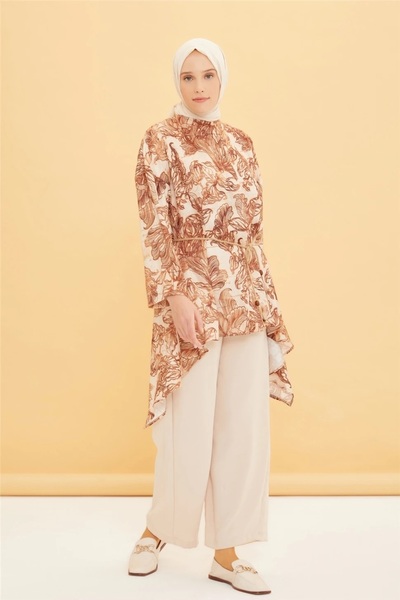 Armine تونيك غير متماثل بأوراق الخريف