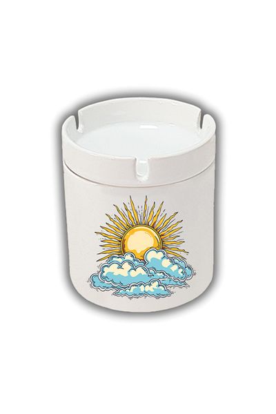 lili hediyelik Τασάκι με τυπωμένο Sun Behind the Cloud