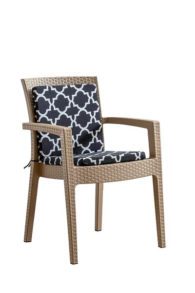 mer-tim ezberbozan ev tekstili Mer-Tim Garden Balcony Living Room Μαξιλάρι καρέκλας με ασπρόμαυρο σχέδιο 1 τεμάχιο (με πλάτη)