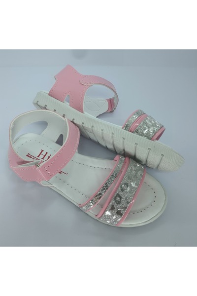 NewOneMall Bílé stříbrné dívčí sandály Hologram Phylon (light) Sandály s měkkou podrážkou na suchý zip