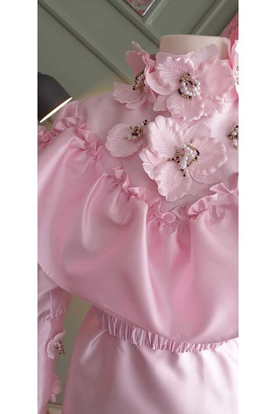 kıyı boutique CUSTOM DESIGN BEAD EMBROIDERED TUNIC DRESS