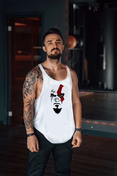 Freeyez GOD OF WAR RED Gym Fitness Tank Top Athlete Tank Top