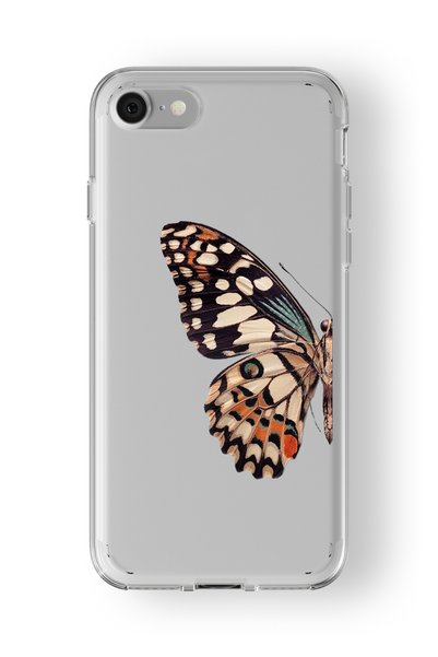 Multitronic Brown Butterfly Design Printed Transparent Case Compatible with i...