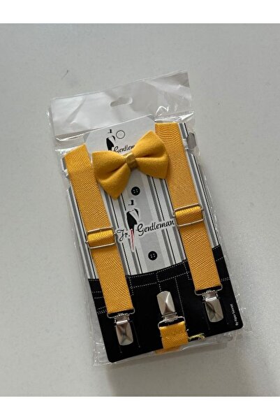 NEKİBUKİ Çocuk Yaş Pantolon Askı Papyon Seti 1-6 Yaş