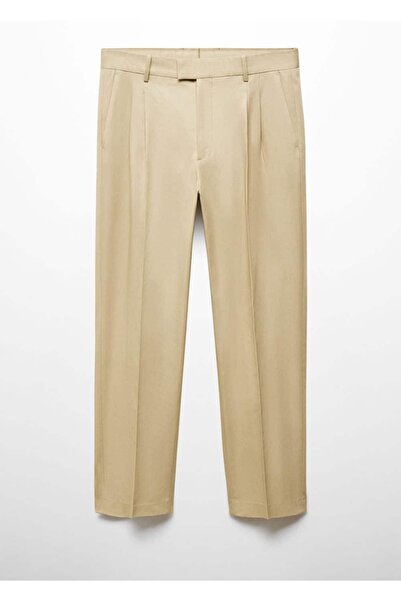 MANGO Man Regular kesim pensli kumaş pantolonu