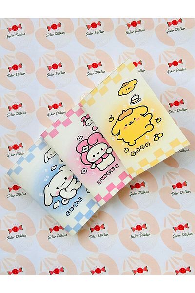 ÖZ KIRTASİYE Kuromi Fine-good-luck 3-Piece Unlined Notebook