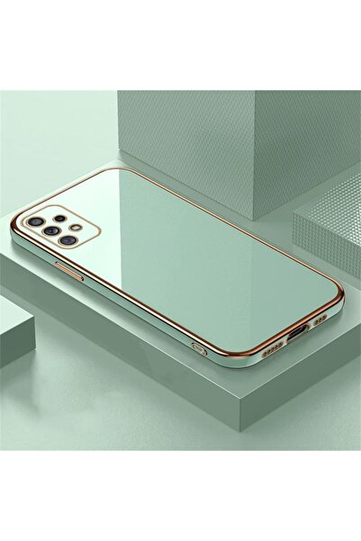 Rivor Samsung Galaxy A13 4g Uyumlu Kılıf Parlak Kenarlı Altın Işlemeli Kamera...