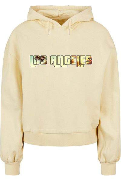 Merchcode Damen Ladies Grand Los Angeles Bio-Übergroßer Kapuzenpullover